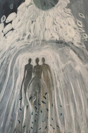Clotho, Lachesis and Atropos, the Three Sisters of Fate le Tricia Healy